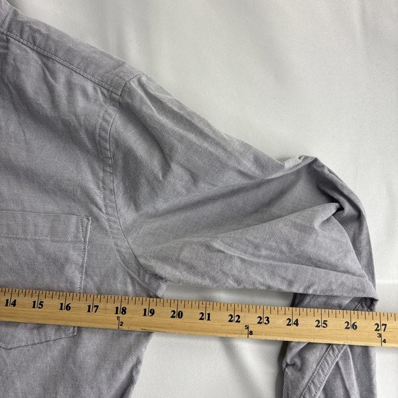 Sonoma Goods For Life Button Shirt Men's Small Grey Slim Long Sleeve - Picture 2 of 6